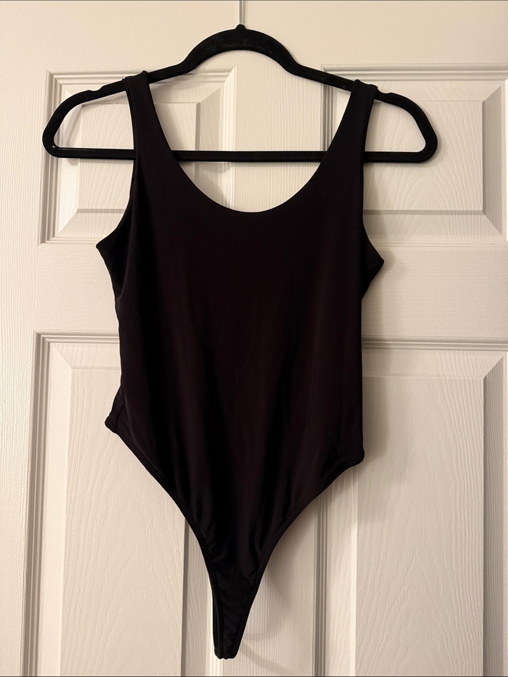 Everyday Black Scoop-Neck Bodysuit